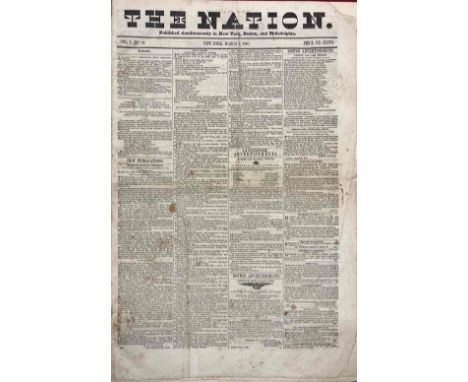 Republican Newspapers:&nbsp;A tall folio bound Volume of original First Editions of Republican Newspapers, including&nbsp;The