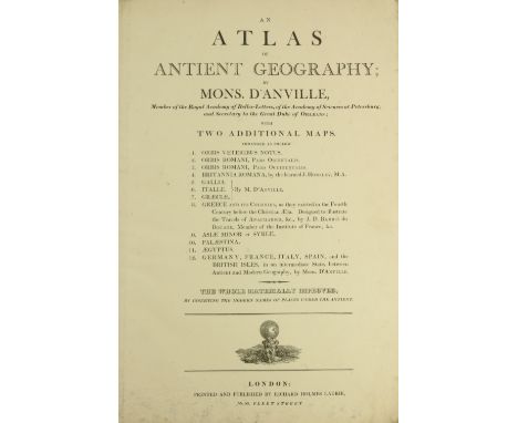 Atlas:&nbsp;Danville (Mons.)&nbsp;An Atlas of Ancient Geography,&nbsp;large atlas folio Lond. (Published by R.H. Laurie) n.d.