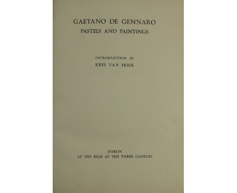 Irish Paintings:&nbsp; Van Hoek (Kees)ed.&nbsp;Gaetano de Gennaro Pastels and Paintings, Lg. Atlas, folio Dublin (Three Candl