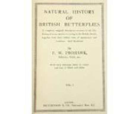 Frohawk (F.W.)&nbsp;&nbsp;Natural History&nbsp;of British Butterflies, 2 vols. folio Lond. 1914.&nbsp;First Edn., 60 cold. pl