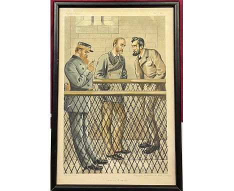 Political Prints:&nbsp; Vanity Fair -&nbsp; Dec. 7th, 1881, Force No Remedy - Parnell and Dublin in Kilmainham,&nbsp;coloured