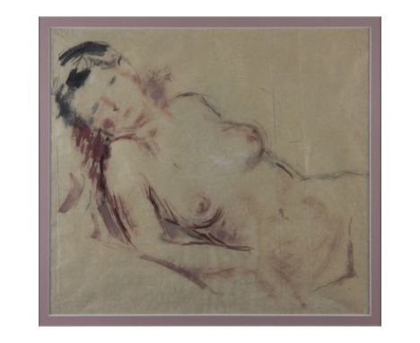Jules Pascin, French (1885-1930) Pencil and gouache "Nude" Signed in pencil lower right. Toning from age, light creases. Meas