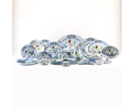 One Hundred Fifty-Eight (158) Piece Imola Italian Floral Hand Painted Cooperativa Cermica d'Imola Dinner Service. Includes: 1