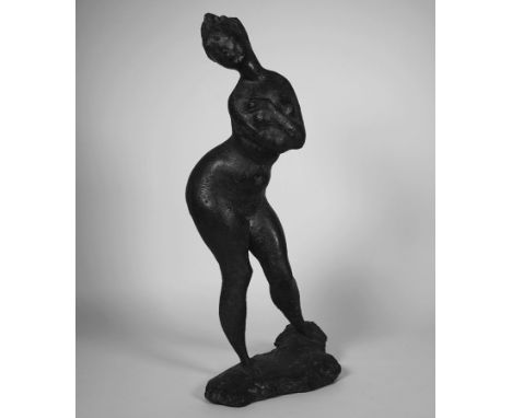 PASCH, Clemens (*19.07.1910 Sevelen †12.07.1985 Düsseldorf),"Mädchen aus Geldern", Bronze, dunkelbraun changierend patiniert,