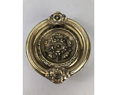 Large size Brass door knocker with the classic English Rose design