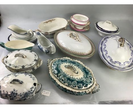 Vintage China selection of Tureens, sauce boats etc to include Chester; Royal Worcester; Copeland etc...