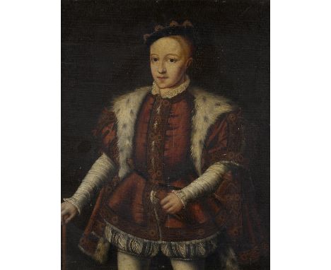 English School (18th Century)Portrait of Edward VIOil on panel 32 x 26.5cm (12½ x 10¼ in.)Condition Report: Small horizontal 