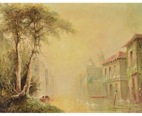 James Salt (British 1850-1903)Three views of VeniceOil on canvasTwo signed lower right, one signed lower leftOne 35.5 x 61cm 