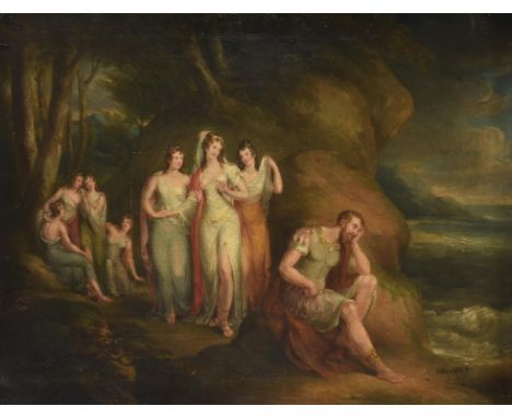 Circle of William Hilton Jnr. (British 1786-1839)The Departure of UlyssesOil on canvasBears signature lower right71 x 92cm (2
