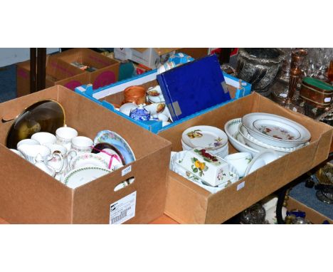 Royal Worcester Evesham dinner wares, Portmerion dinner wares etc (three boxes)