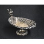 A Württembergische Metallwarenfabrik (WMF) silver plated pedestal bowl, the scallop shell bowl
