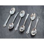 A cased set of six Elizabeth II silver Pembury style coffee spoons, marks for Sheffield 1965,