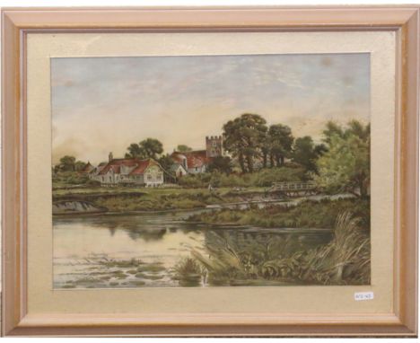 A chrome lithograph entitled River Thames.