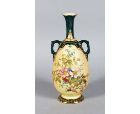 A ROYAL WORCESTER TWO HANDLED VASE Pattern no: 1762 8in high