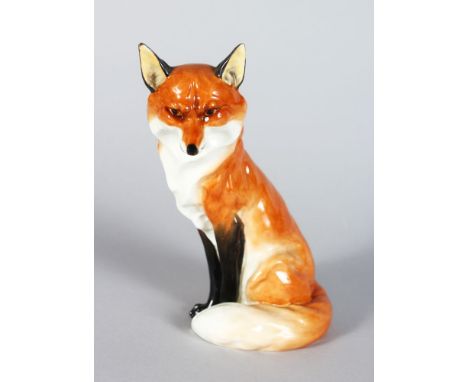 A ROYAL WORCESTER SEATED FOX No: 2993 8in high