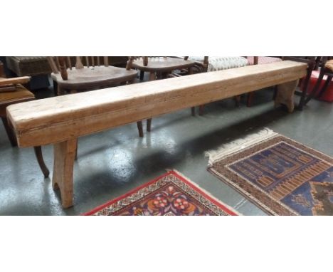A rustic pew/bench 19 x 233 x 46cmH