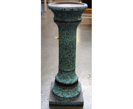 A vintage West German turquoise jardiniere stand, marked on top 'Made In Germany 300/80', 56cmH