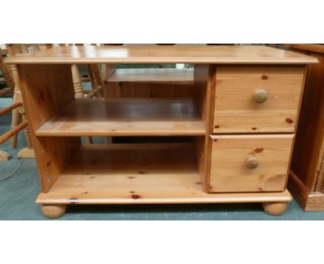 A pair of side tables two drawers beside one shelf 47 x 82 x 50cmH