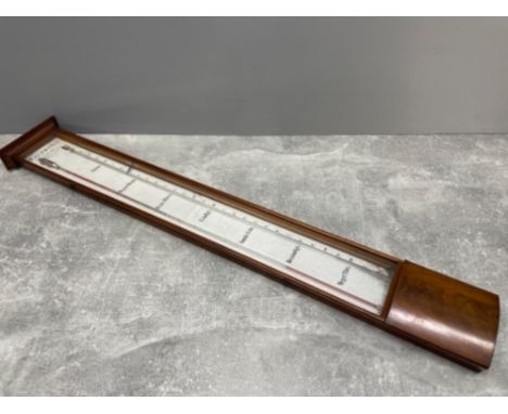 Early 19th century stick barometer in mahogany by F W Moor. Continental