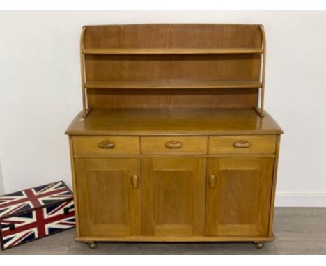Ercol blonde wall unit on wheels