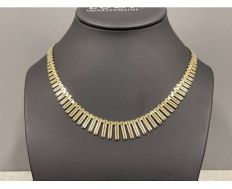 Stunning 9ct rose gold and yellow gold cleopatra engine turned links 26.63g