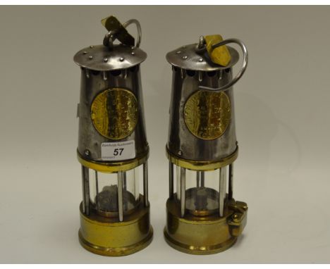 A pair of  Eccles miner's lamp (2)