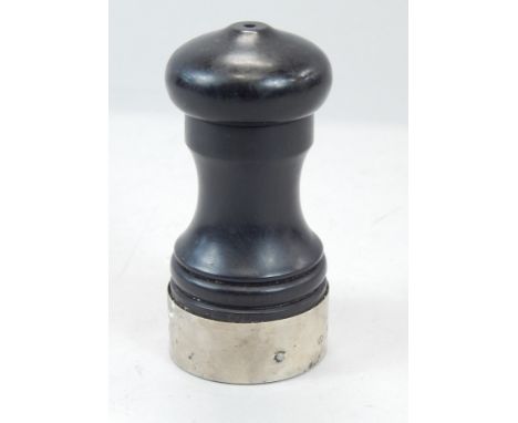 An Elizabeth II ebonised and silver mounted chess trophy, hallmarked for Birmingham 1962.