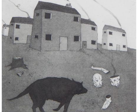 Christopher Roantree.  Prasna, artist signed limited edition etching, 6/10, 52cm x 49cm.
