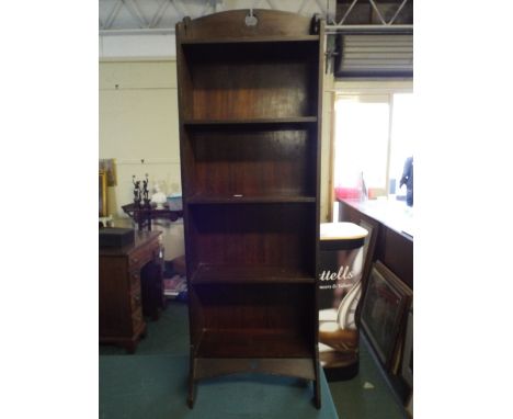 An Edwardian Narrow Mahogany Five Shelf Bookcase.