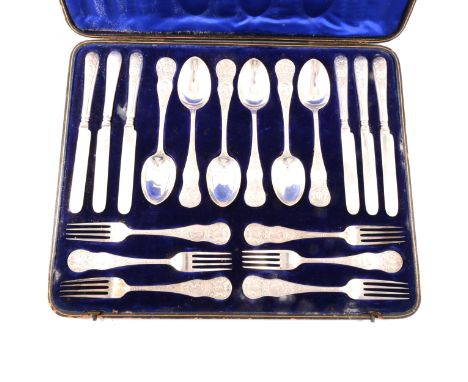 Victorian silver Diamond Jubilee commemorative dessert service, Goldsmiths &amp; Silversmiths Co. (William Gibson &amp; John 