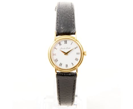 Beuche Girod - A lady's 18 carat yellow gold wrist watch, circular cream roman numeral dial in an 18 carat yellow gold 23mm c