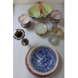 Copeland Spode bowl, Broadhurst Petula bowl, EIT Kings Wood pink plate, Arcopol - 5 teacups, 6