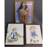 3 framed original art works by local Lincolnshire artist J Jones