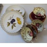 Paragon Fine China including 4 x Cups and 5 Saucers, plus 3 Royal Worcester - Evesham - Gold Edge