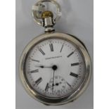 Seth Thomas 15 jewel open face pocket watch (Chautauqua) in coin silver case