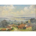 Clive Browne oil on board "Searby, Lincolnshire" 47cm x 37cm