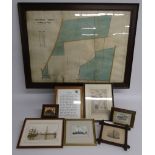 Collection of Lincolnshire maps and pictures - Westyard Farm Hibaldstow field areas map, Market