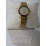 Skagen ladies steel watch with mother of pearl face