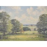 Clive Browne oil on board "Near Wold Newton" 47cm x 37cm