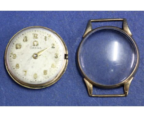 A vintage 9ct gold cased Omega ladies manual wristwatch, cal 244.   Condition Report:  winder missing case and glass scratche