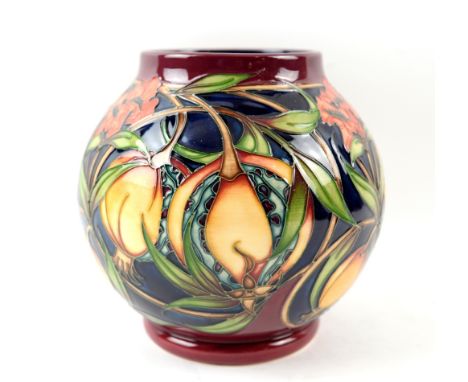 Moorcroft 'Plevriana' pattern by Rachel Bishop vase, with painted and impressed marks to base dated 2003, 16.5cm high.    