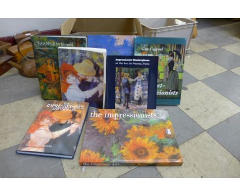 Art books, a collection of books on Impressionist artists, including Renoir, Monet, Cezanne and Gaugin 