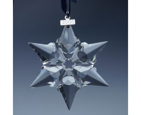Swarovski Annual Edition Christmas Ornament from the year 2000, featuring a six-pointed star crafted from precision-cut cryst