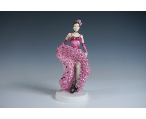 Royal Doulton fine bone china figurine titled French Can Can from the Dances of the World collection. This hand-made and hand