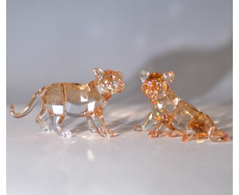 This Swarovski SCS 2010 Tiger Cubs set features a standing and a sitting cub, both exclusively available to SCS members in 20