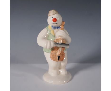 Charming hand-painted Royal Doulton figurine from The Snowman Gift Collection, featuring the Cellist Snowman playing a violin