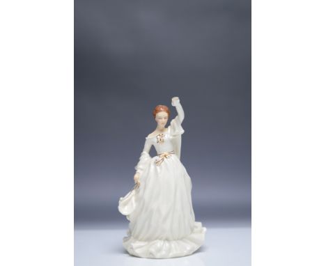 This elegant Royal Doulton figurine, titled Au Revoir (HN3723), was designed by artist Adrian Hughes and released in 1995. Th