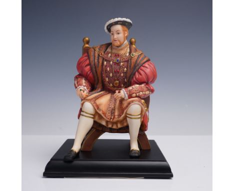 This finely detailed porcelain figurine of King Henry VIII is from Bella Bisque, with this one being part of their The Noble 