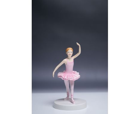 Royal Doulton porcelain figurine titled "Ballerina," from the Rhythm and Dance collection, model HN5730. This elegant piece f