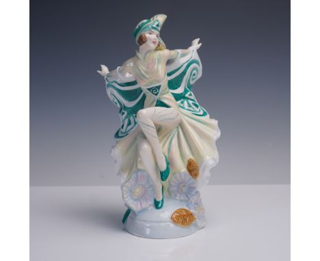 From Royal Doulton's Butterfly Ladies collection, this limited edition 'Holly Blue' figurine (HN5065) was created for the Pre